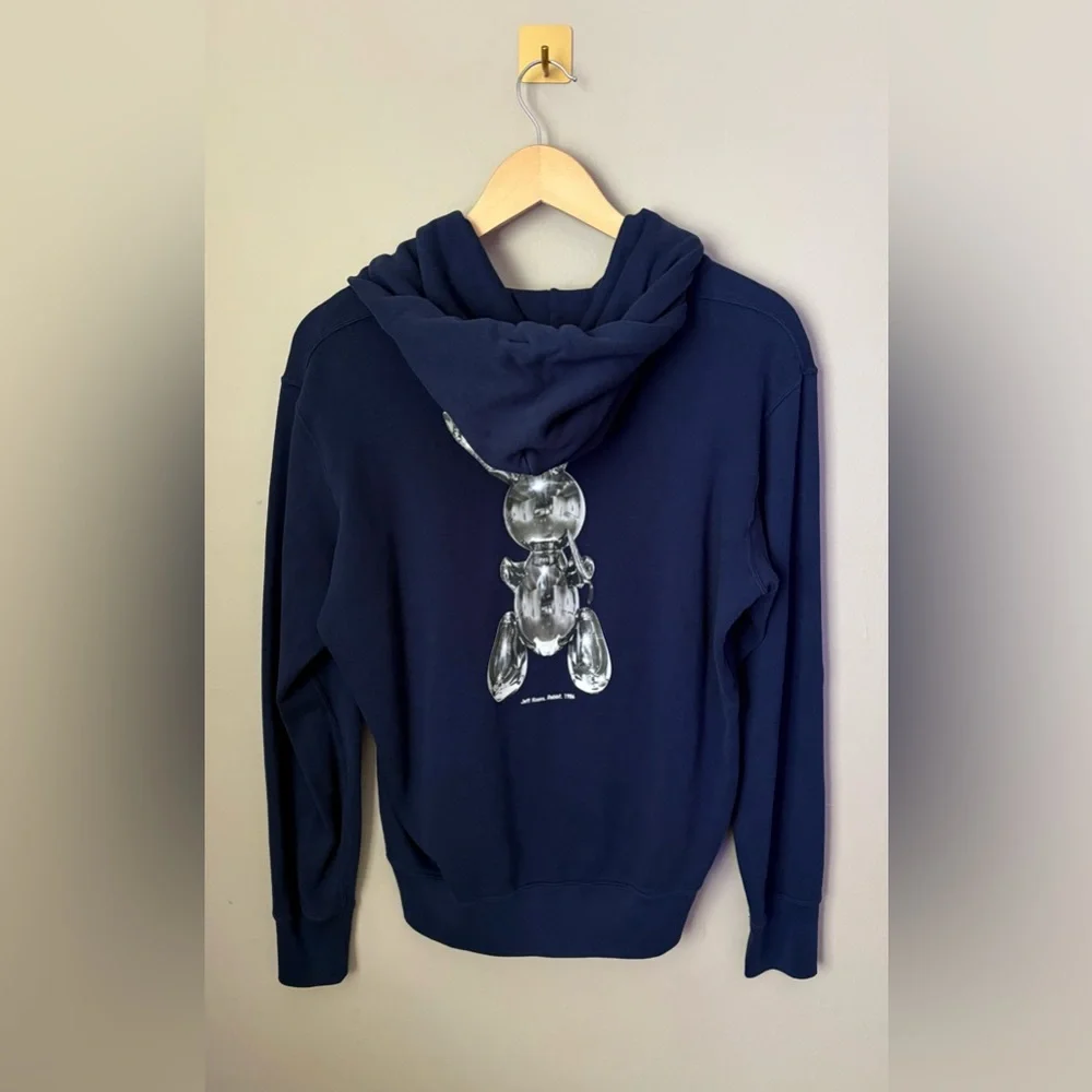 Men’s XS Jeff Koons Stainless Rabbit Long Sleeve‎ Uniqlo Pullover Hoodie Sweater